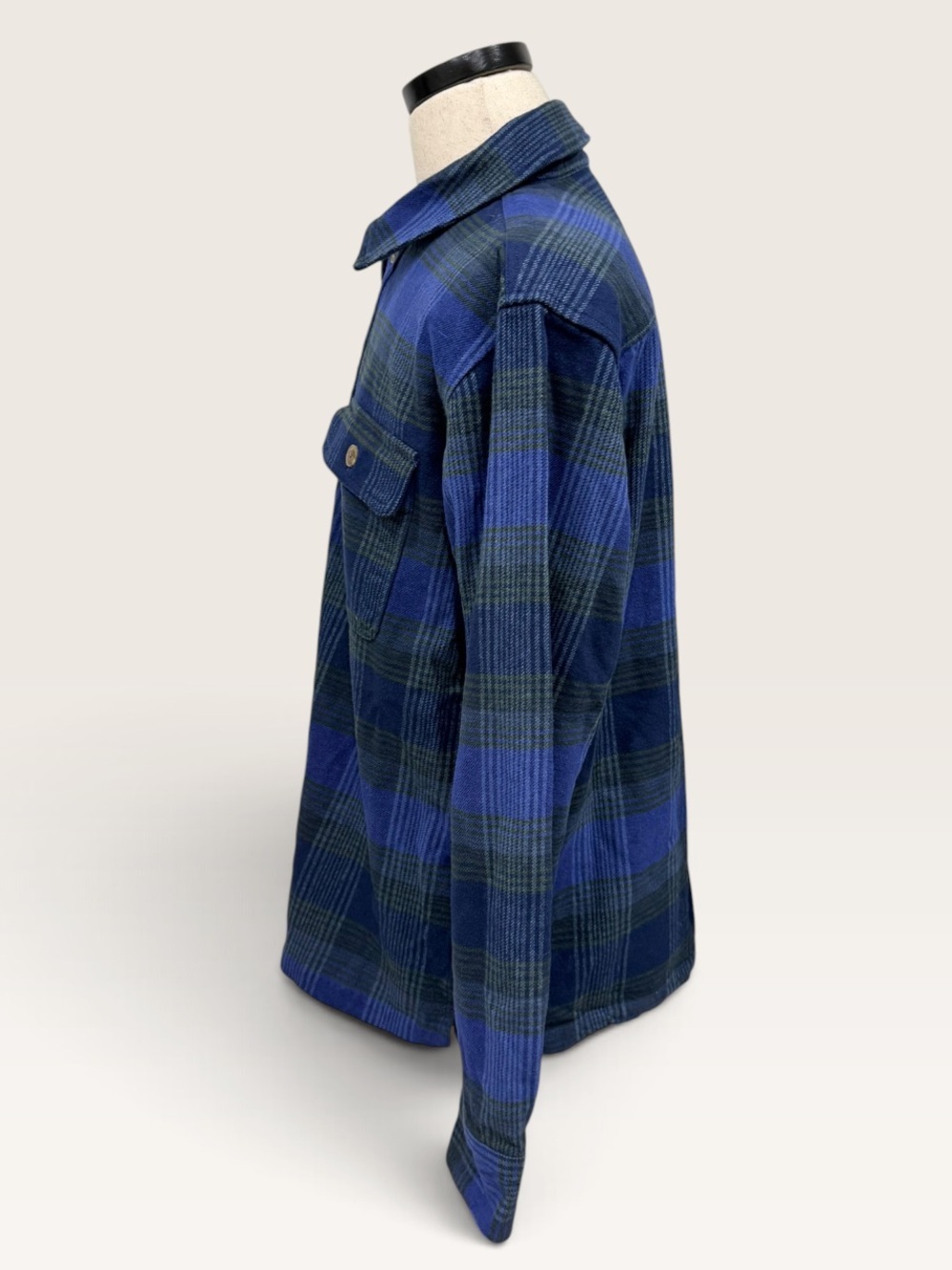Marmot Mountain Works Men’s Incline Heavyweight Flannel Shirt Blue Plaid NWT - Picture 2 of 11